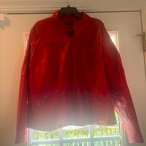 Torrid lip stick red faux leather jacket size 3 (22)